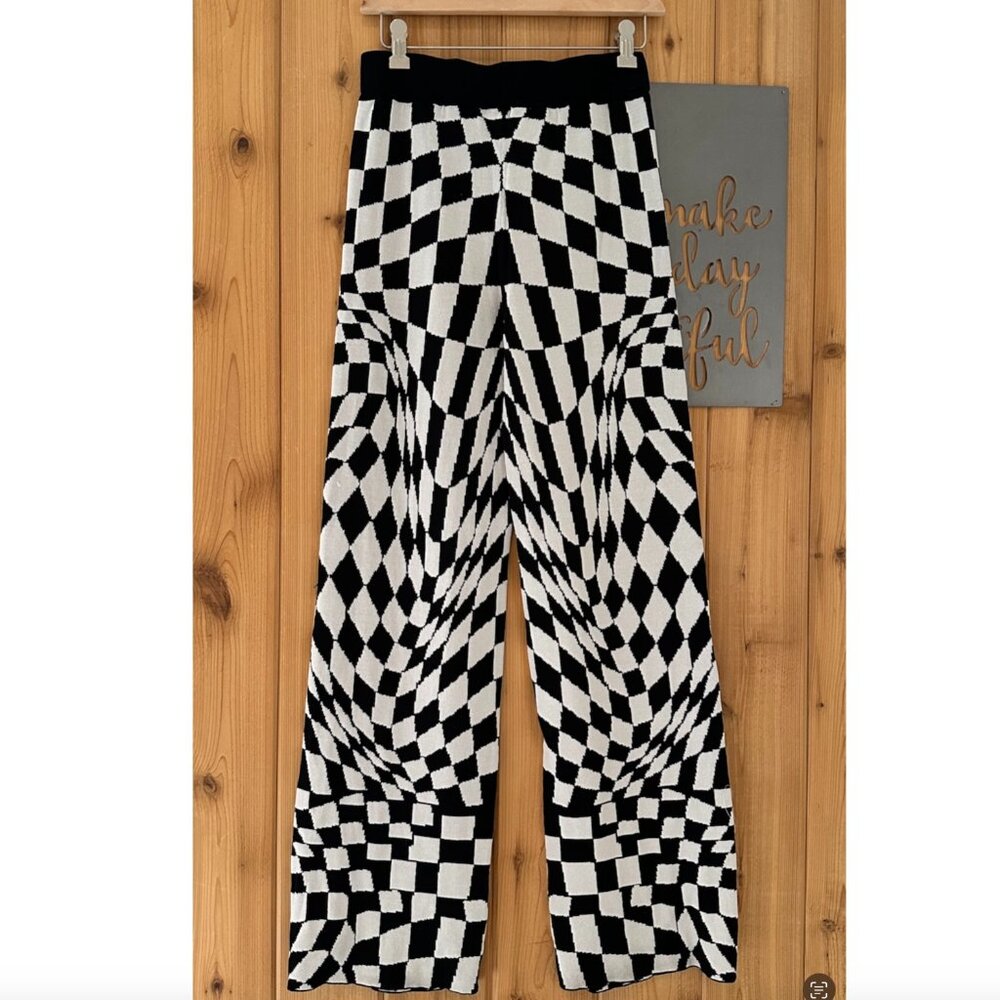 Daydreamer Eclipse Wave Checkered Pant Size Large - image 2